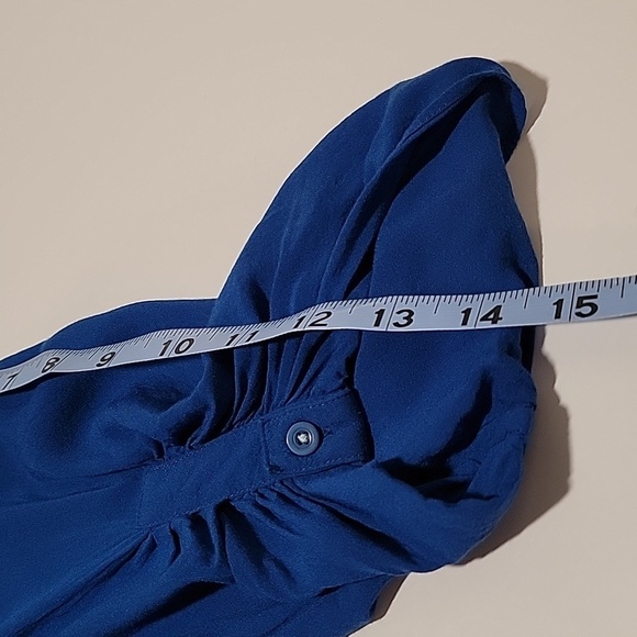 Anthropologie Maeve Charleston Blouse Popover Top Henley Blue Button Down M - Picture 16 of 16